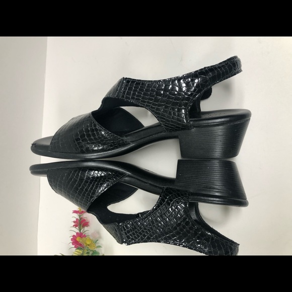 SAS Womens Suntimer Slingbacks Black Patent Leather Size 9.5 M - Picture 5 of 16